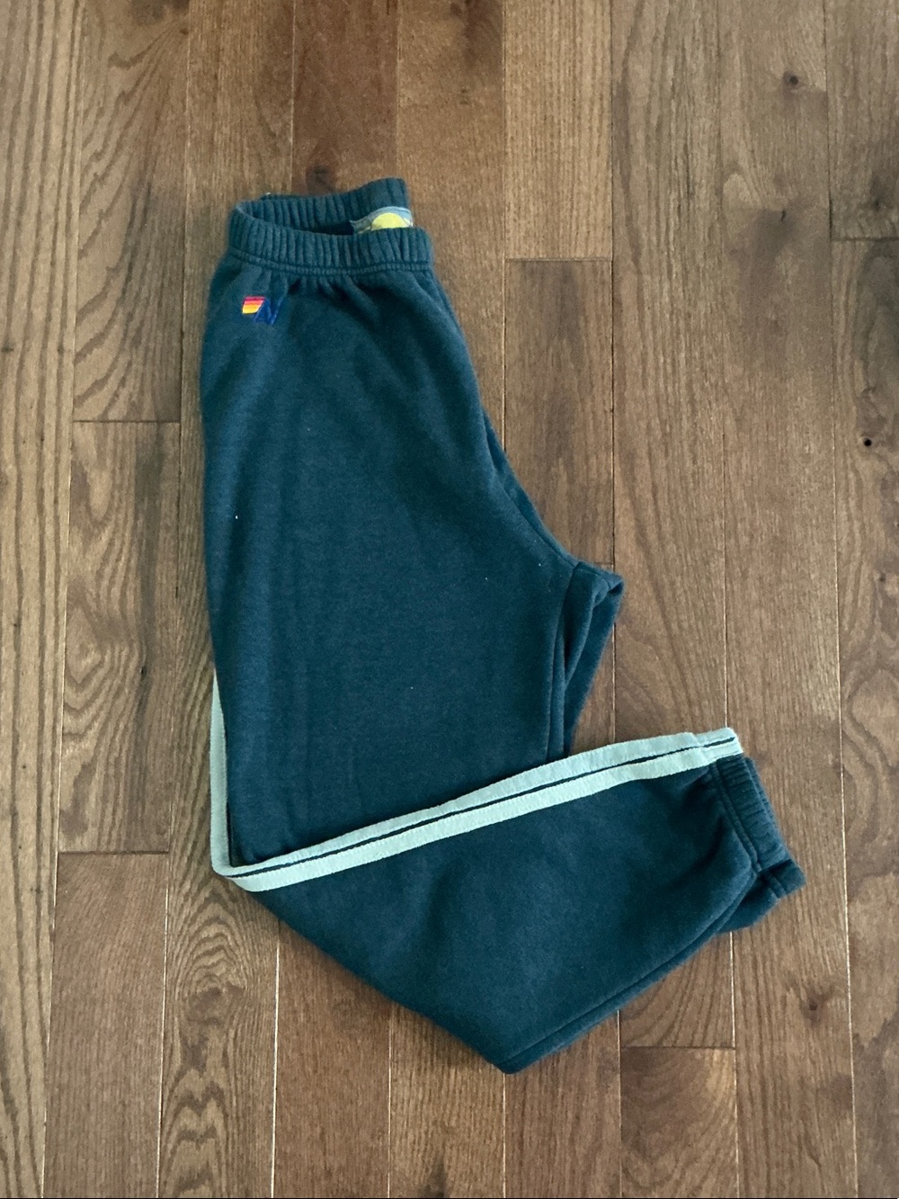 Aviator Nation Women’s Gray Joggers with Side 5 Stripe